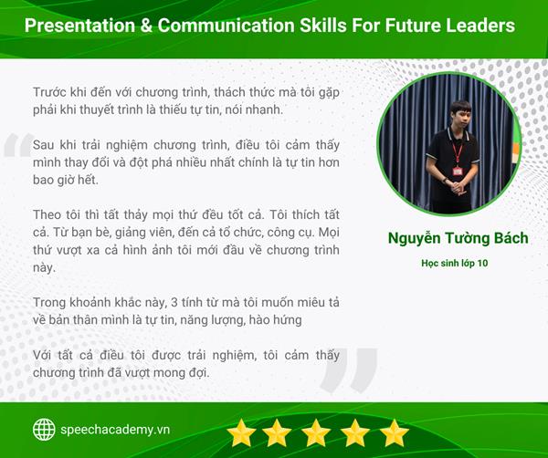 Phản hồi từ học viên Presentation Skills For Future Leaders